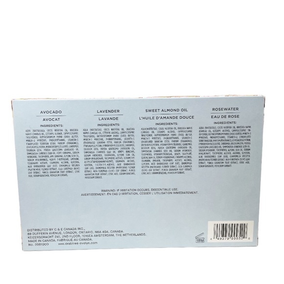 NEW! Crabtree & Evelyn ROSEWATER, SWEET ALMOND OIL, LAVENDER, AVOCADO Gift Set - Picture 3 of 8